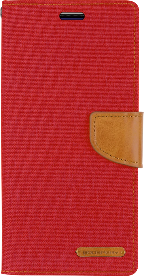 Goospery Canvas Diary For iPhone 13 - Red