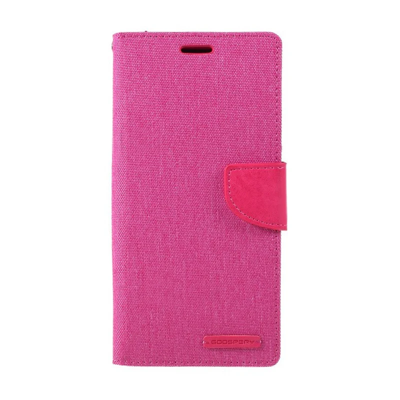 Goospery Canvas Diary for iPhone 14 Pro Max - Hot Pink