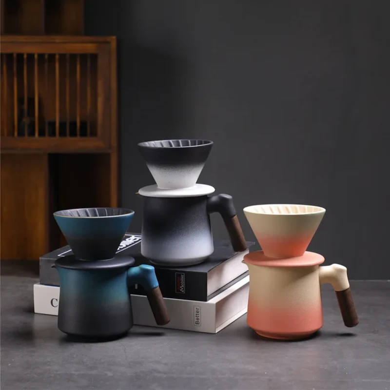 Barista Space | Ceramic Dripper Set Mixed Color – 420ml (Assorted)