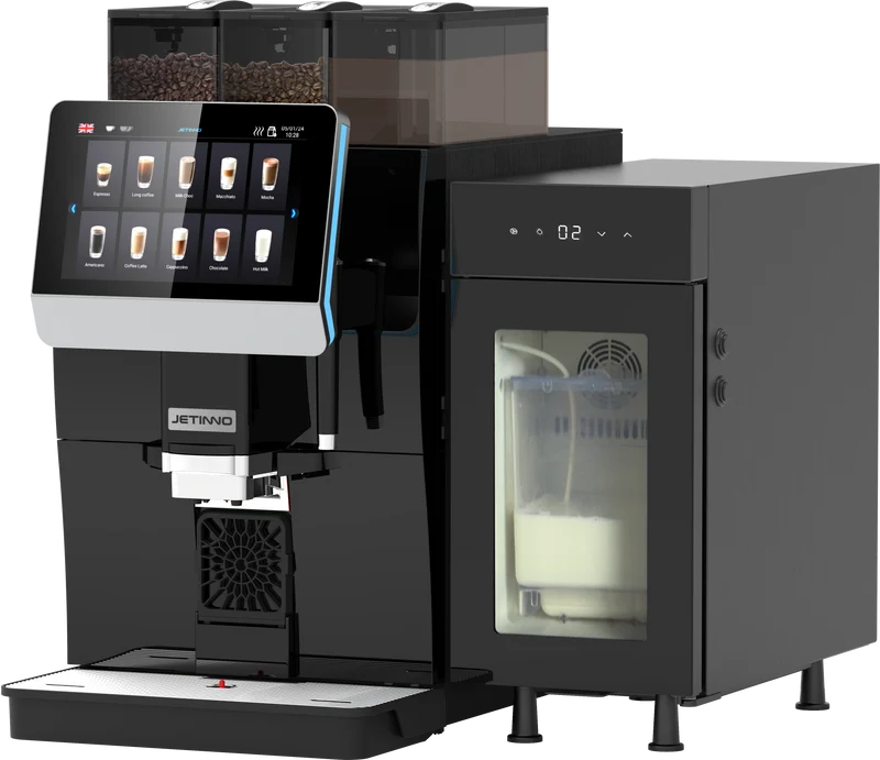 Jetinno JL33A Coffee Machine with BR9CN Professional Fresh Milk Fridge Set