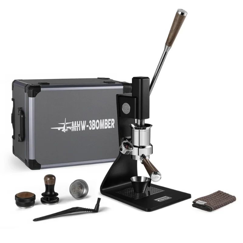 MHW-3BOMBER Sonic S7 Manual Espresso Machine + 10-Pieces Deluxe Barista Kit