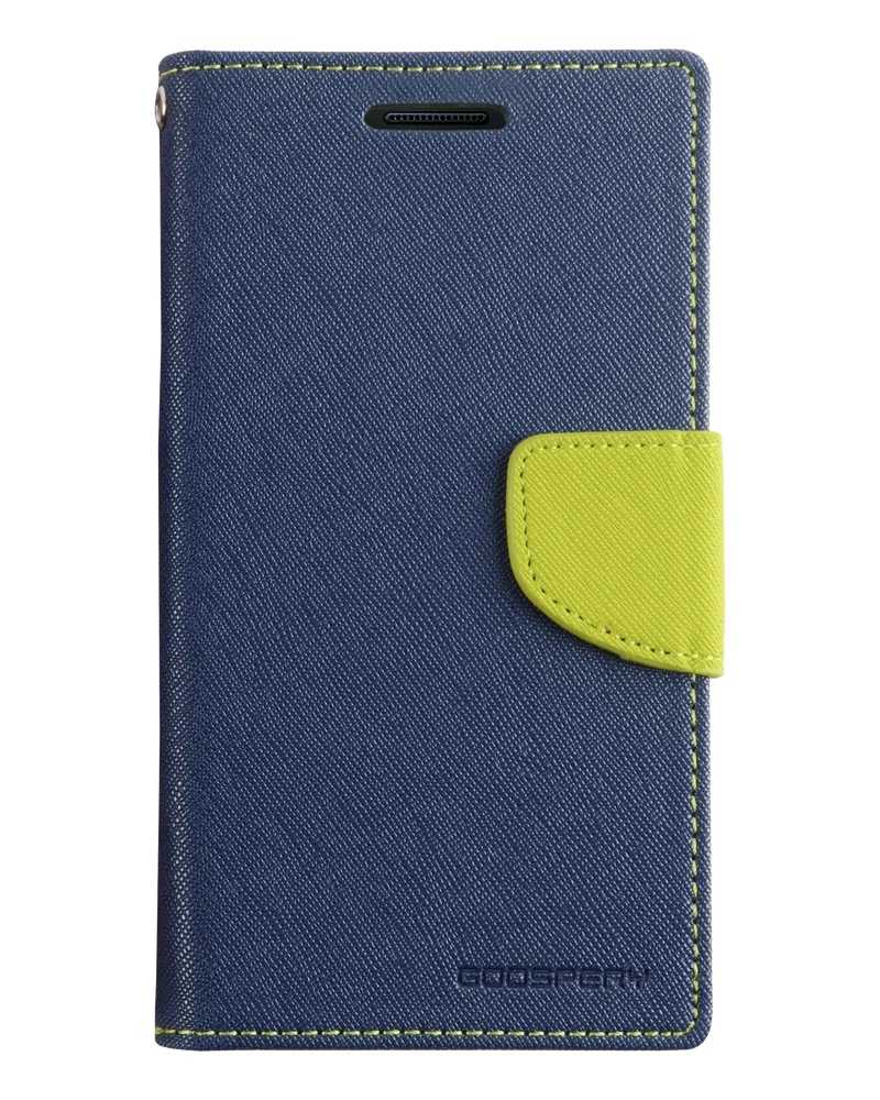Fancy Diary Case for iPhone 13 Pro Max - navy/lime