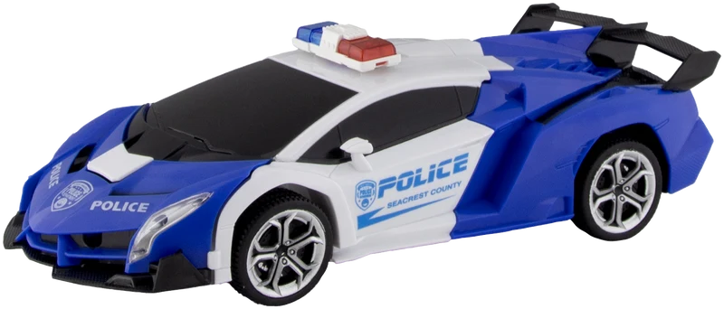 Techxtras Remote Control Transforming Robot Car (Blue)