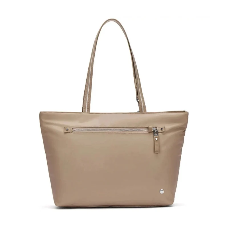Pacsafe W Anti-Theft RFID Blocking Carryall 13" Laptop Tote Bag Taupe