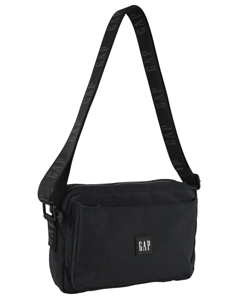 GAP Whomen's Nylon Shoulder Crossbody Bag w/ Secure Zip 25x18cm Black