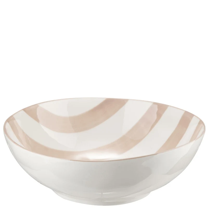 Stiernholm Stripes Skål 17,5 cm Vit rosa