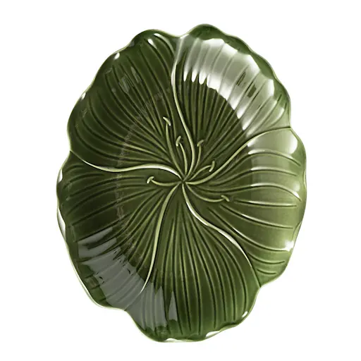 Stiernholm Flora serveringsfat 43x34 cm grön