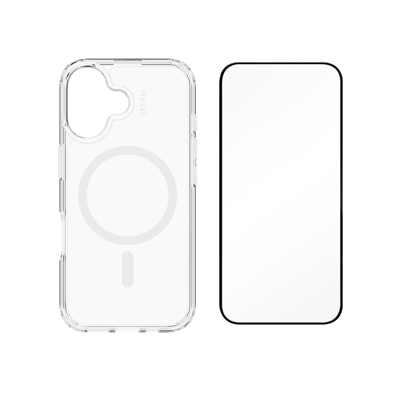 EFM 2-in-1 Case and Screen Protection Bundle - iPhone 16 Plus (Clear)