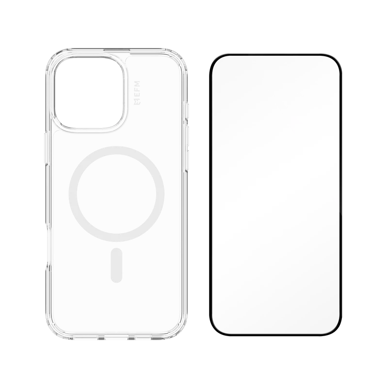 EFM 2-in-1 Case and Screen Protection Bundle - iPhone 16 Pro Max (Clear)