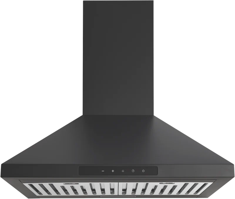 Euromaid 60cm Pyramid Canopy Rangehood, Matte Black