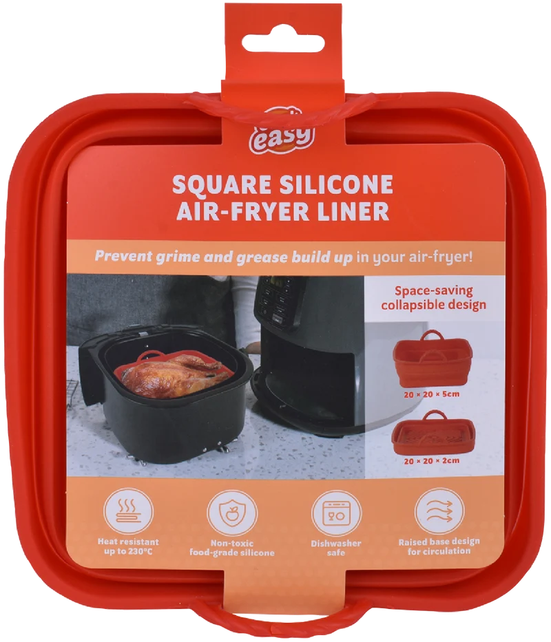 Cook Easy Collapsible Silicone Air Fryer Liner Square