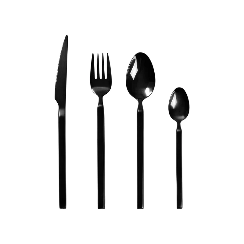 Broste Copenhagen Tvis Bestickset 16 delar Titanium Black