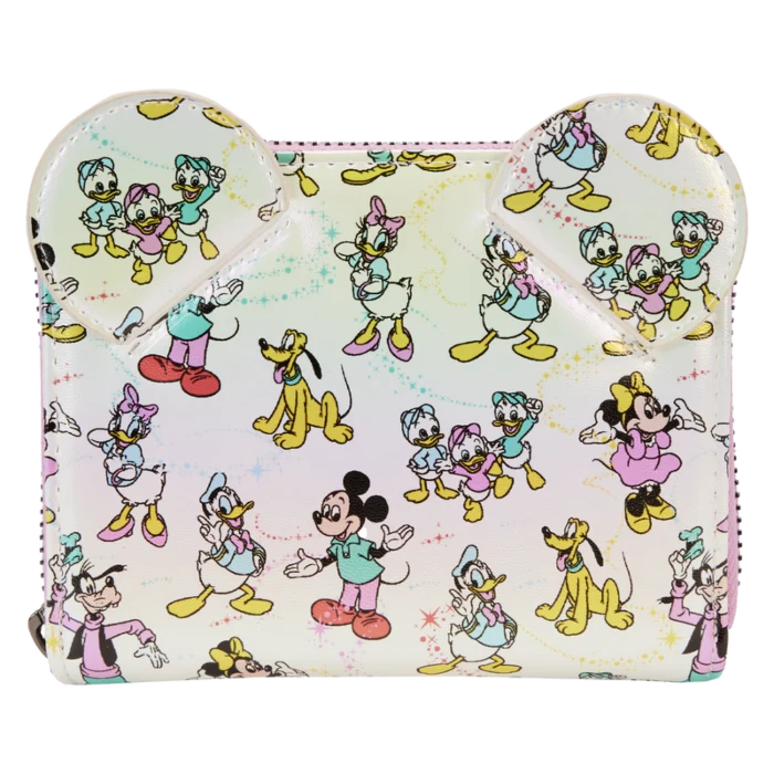 Loungefly Disney D100 - Classic All-Over Print Iridescent Zip Around Wallet