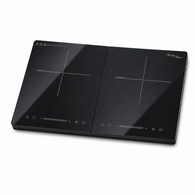 Healthy Choice Double Induction Cooker with 2 Plates 60 to 240C 2400W