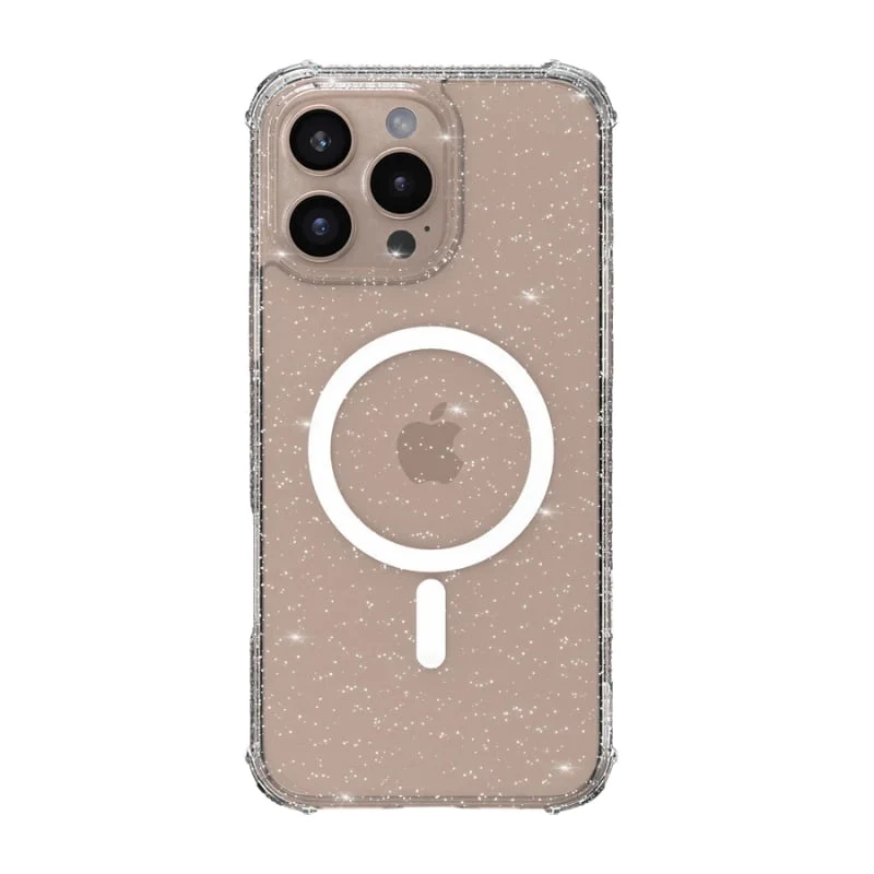 X-One Dropguard Pro Impact Protection Case for iPhone 16 Plus - Glitter Clear