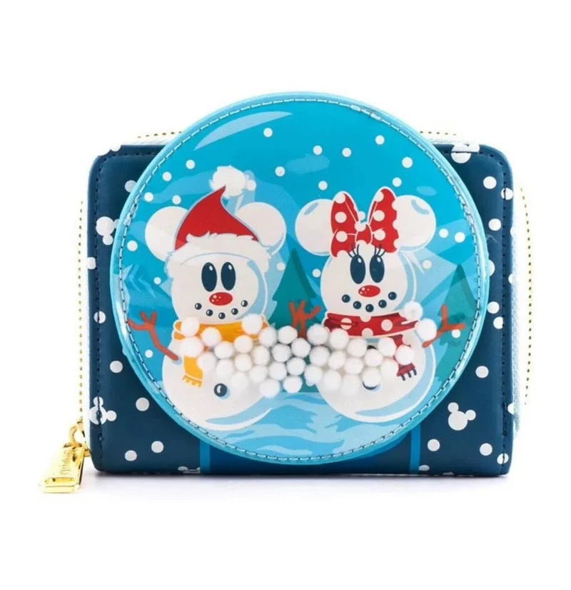 Loungefly Disney Mickey Mouse - Snowman Snow Globe Zip Around Wallet