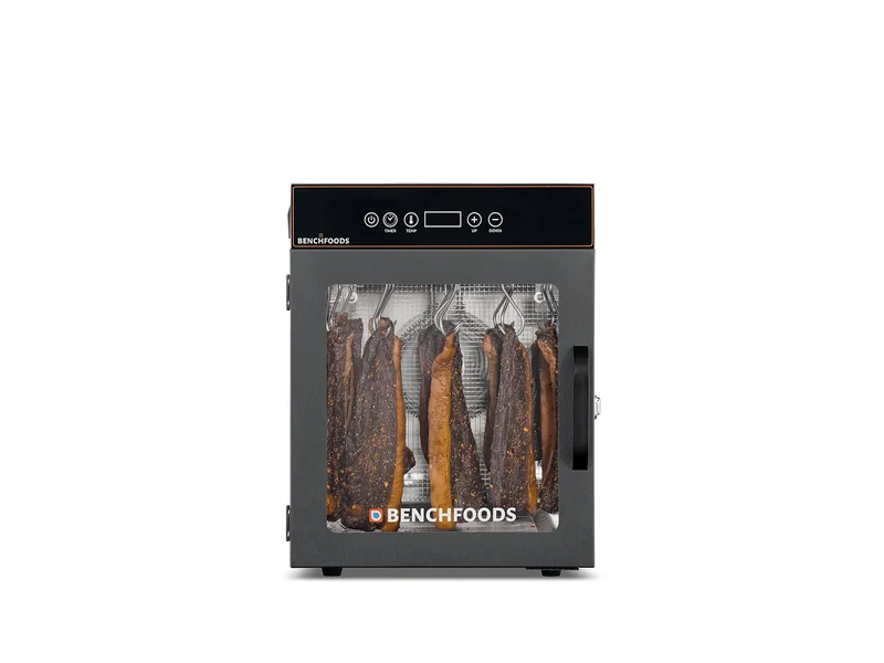 Benchfoods Food-Grade Stainless Steel Dehydrator 10 Tray Biltong Bundle 0-199hrs (Black)