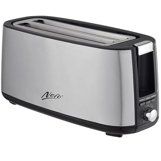Nero 4 Slice Toaster Long Stainless Steel