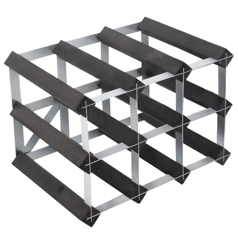 Traditional Wine Rack Vinställ Black 9 Flaskor