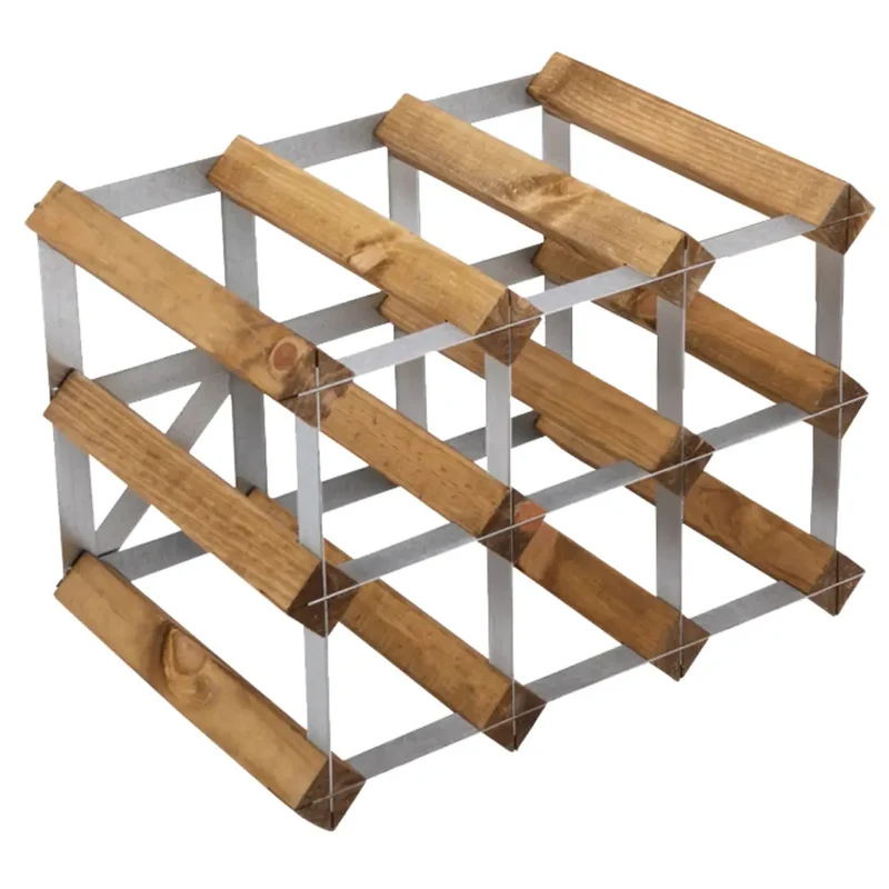 Traditional Wine Rack Vinställ Light Oak 9 Flaskor