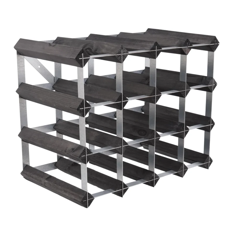 Traditional Wine Rack Vinställ Black 16 Flaskor