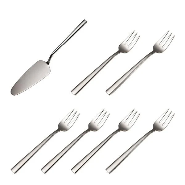 Modern House Spring Serveringsset Tårtspade och Tårtgafflar Blank
