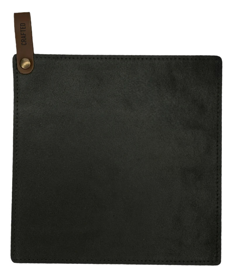 Crafted Leather grytlapp 21x21 cm svart