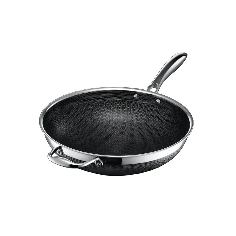 Hexclad Hybrid Wokpanna 30 cm Rostfritt stål