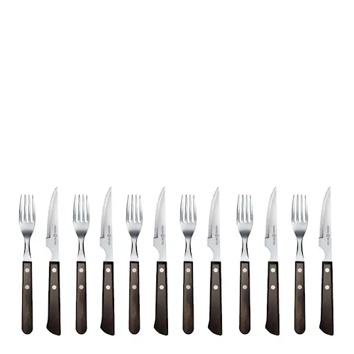 Anders Petter Classic grillbestick 12 delar brun/blank