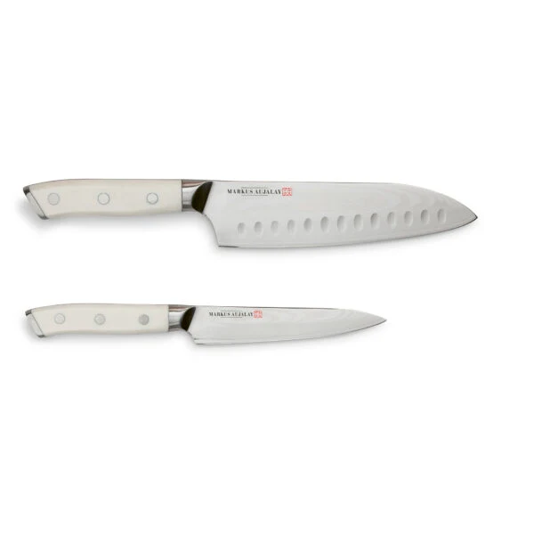 Markus Aujalay knivset Damaskus 2-delar