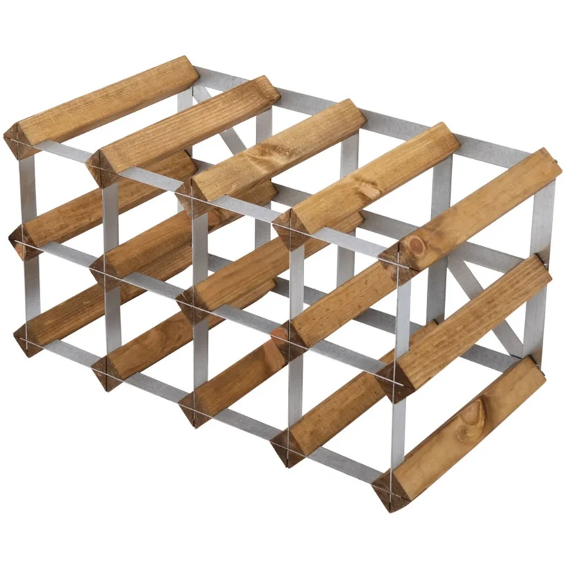 Traditional wine rack Vinställ Påbyggnadsbart 12 Flaskor Light oak