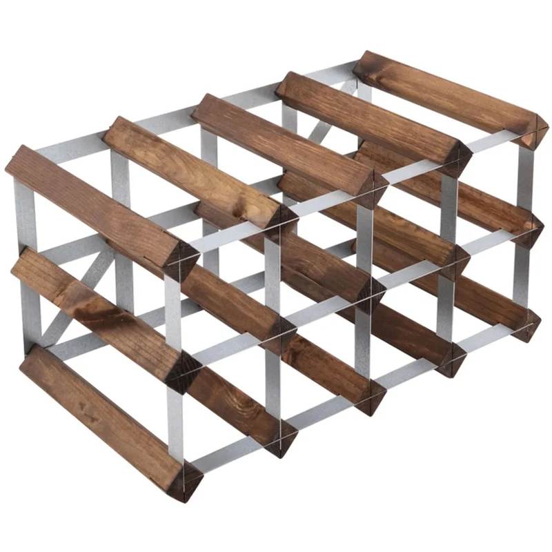 Traditional wine rack Vinställ Påbyggnadsbart 12 Flaskor Dark oak