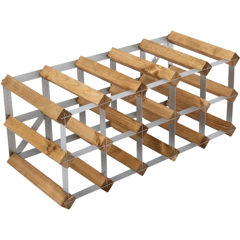 Traditional wine rack Vinställ Påbyggnadsbart 15 Flaskor Light oak