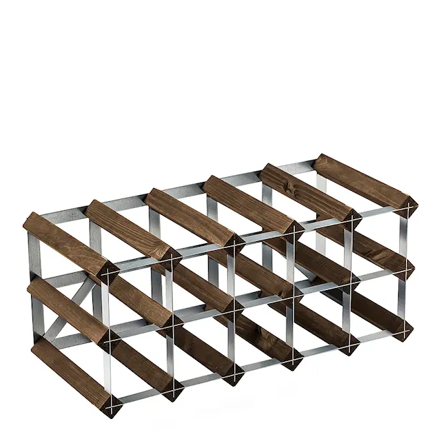 Traditional wine rack Vinställ Påbyggnadsbart 15 Flaskor Dark oak