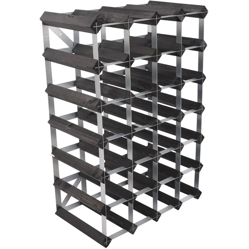 Traditional wine rack Vinställ Påbyggnadsbart 30 Flaskor Black