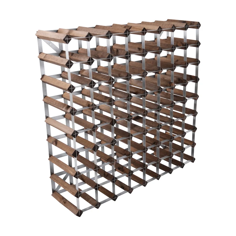 Traditional Wine Rack Vinställ Påbyggnadsbart 72 Flaskor Dark Oak