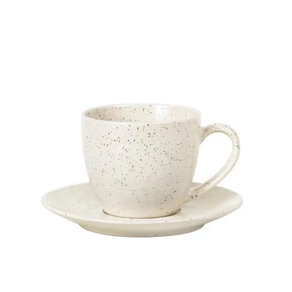 Broste Copenhagen Nordic Vanilla kaffekopp med fat 15 cl