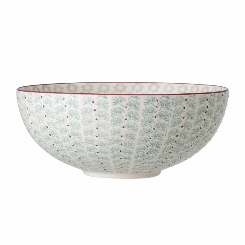 Bloomingville Maya Skål Grön i Stengods 28,5 cm