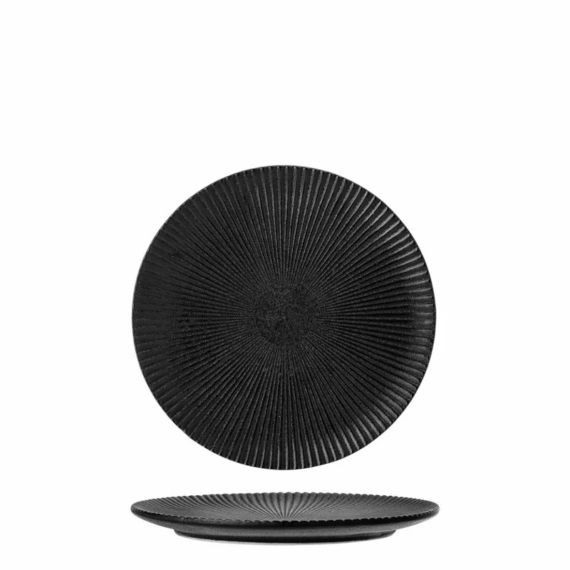 Bloomingville Neri Tallrik Svart i Stengods 18 cm