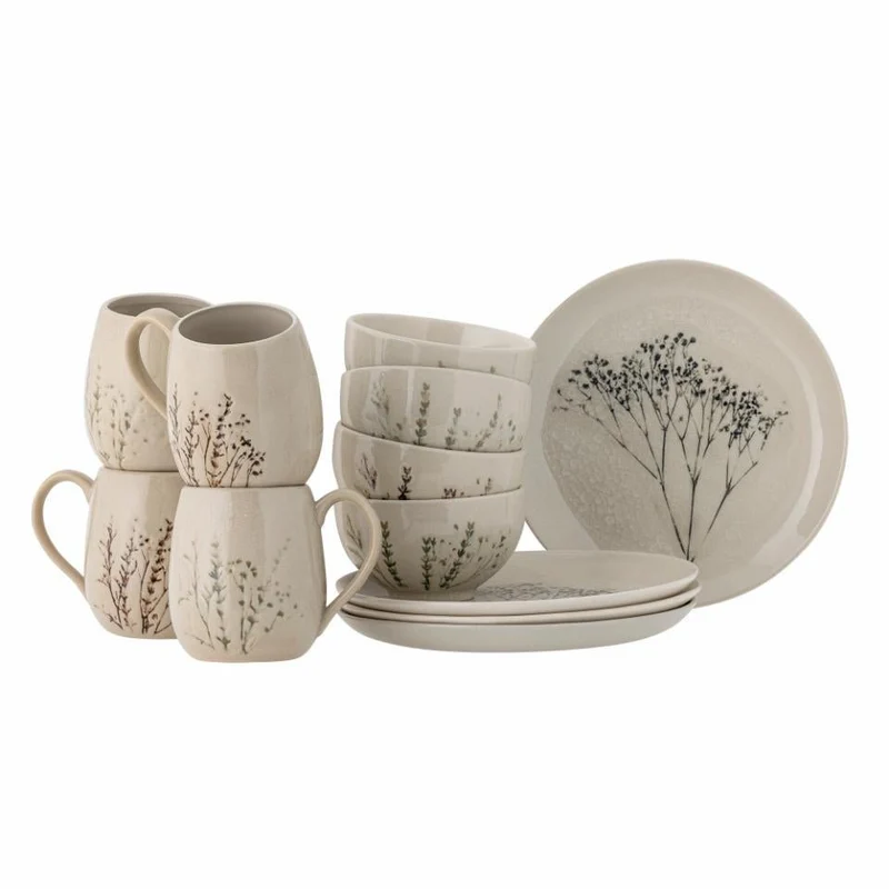 Bloomingville Bea Frukostset, Natur Stengods