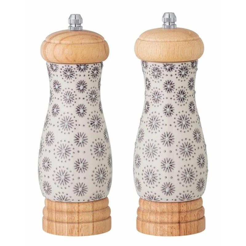 Bloomingville Elsa Salt- och Pepparkvarn, Grå Stengods