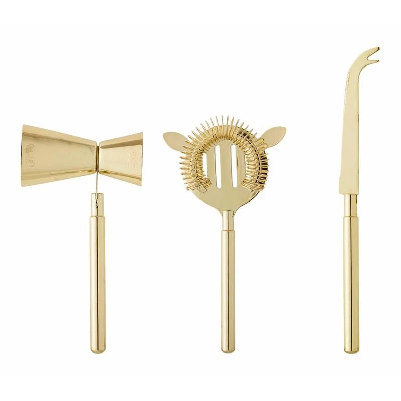 Bloomingville Cocktail Bar Set, Guld Rostfritt Stål