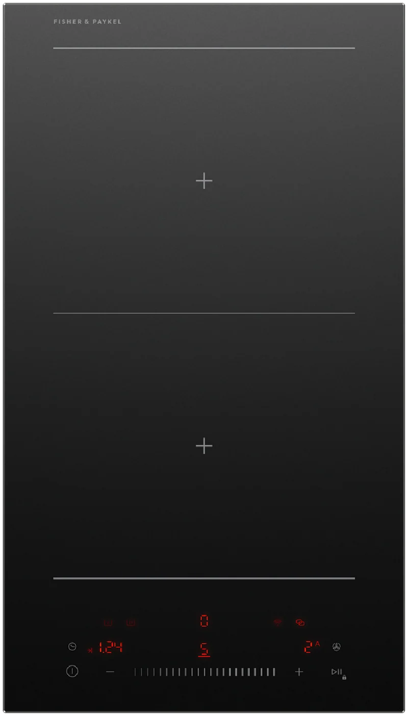 Fisher & Paykel Series 5 30cm 2 Zones Induction Cooktop, Smart Zone, Black Glass