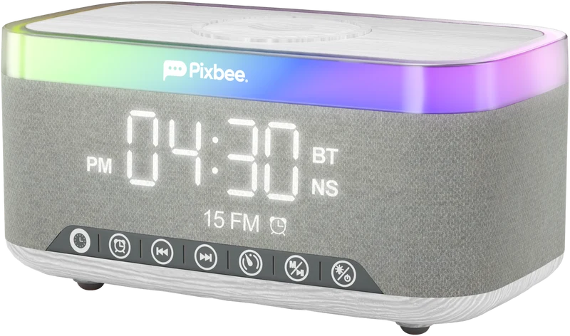 Pixbee 5-in-1 Alarm Clock with Charging Dock