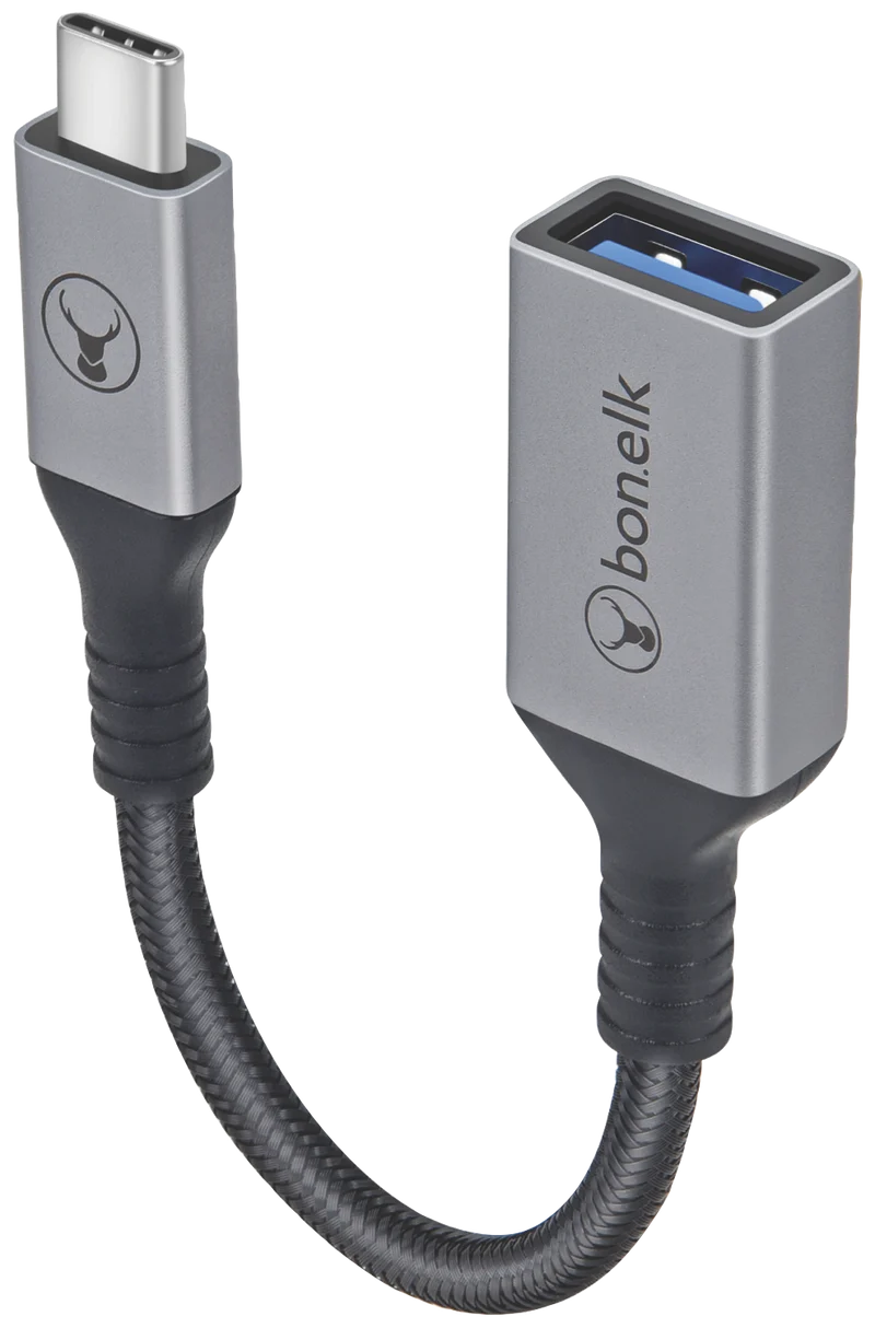 Bonelk USB-C to USB-A Adapter 15cm (Black)